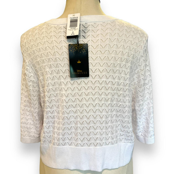 New Torrid 4 (4x 26) Disney Little Mermaid Button Up Cropped Cardigan Sweater‎ - Picture 3 of 4